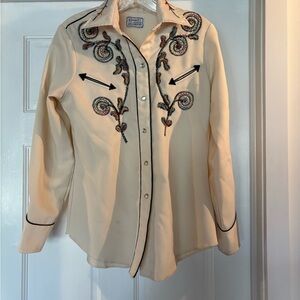 H Bar C Vintage Embroidered Western Shirt